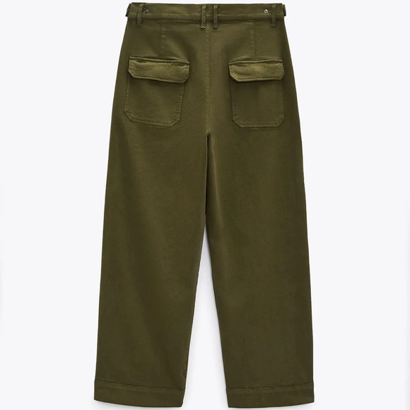 NWT Zara Tapered Fit Cargo Pants - Picture 4 of 5